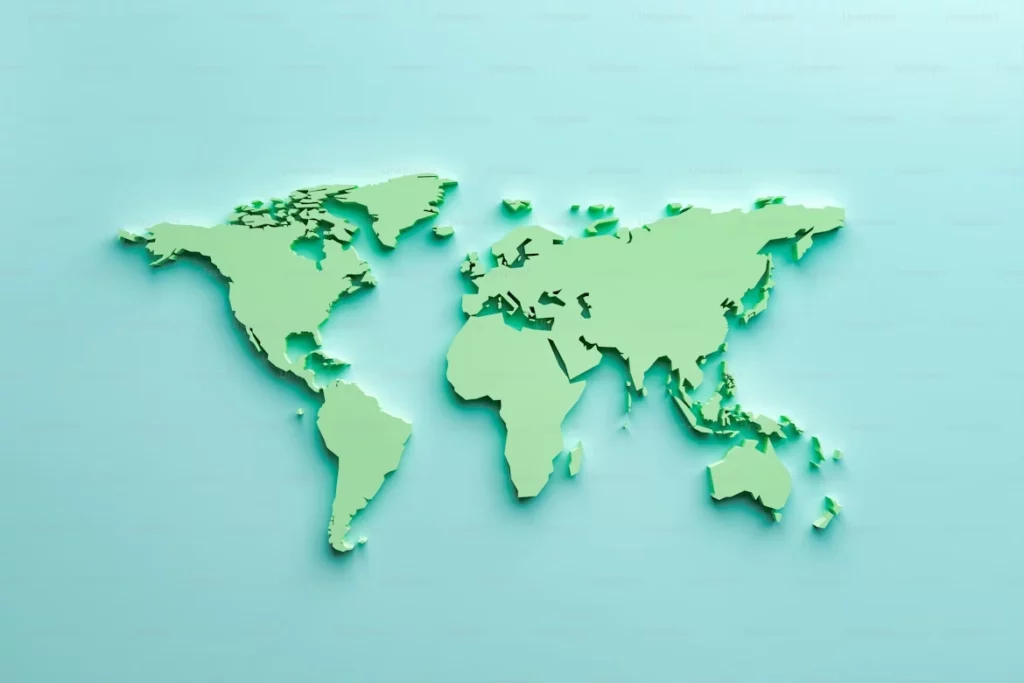 Carte du monde symbolisant les enjeux du droit des étrangers, de l’immigration et des procédures de séjour.